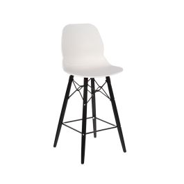 Shoreditch ECO Shell K Frame Mid Height Stool (BLK)